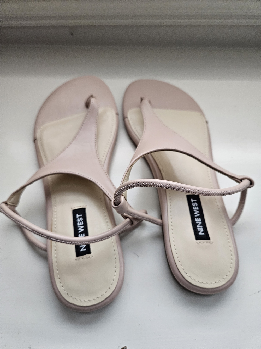 Nine West Light Blush T-Strap Sandals